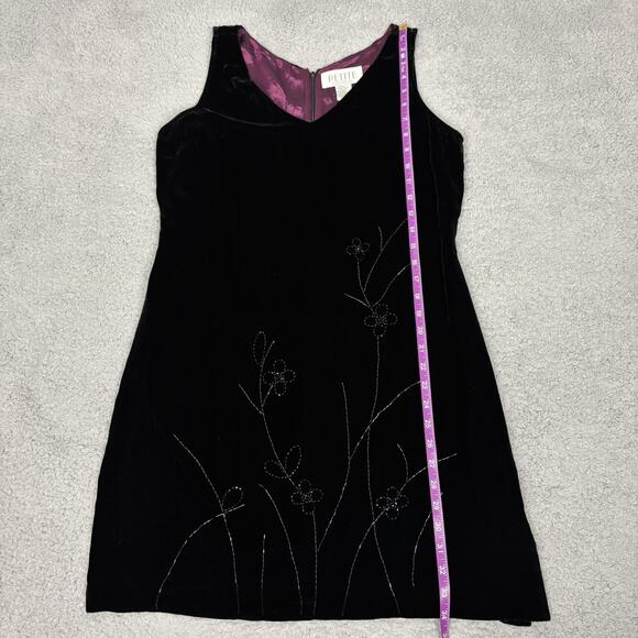 Sophisticate Sheath Velvet Dress Rayon Silk Blend Sheath Embellishments size 12 - Picture 11 of 13